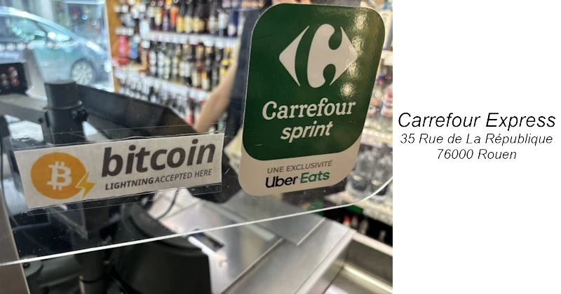 Bitcoin au Carrefour Express de Rouen