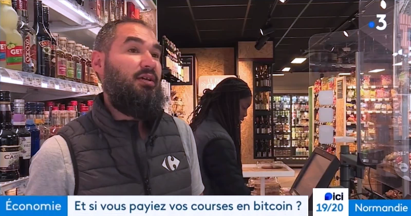 France 3 Normandie : Bitcoin au Carrefour Express de Rouen