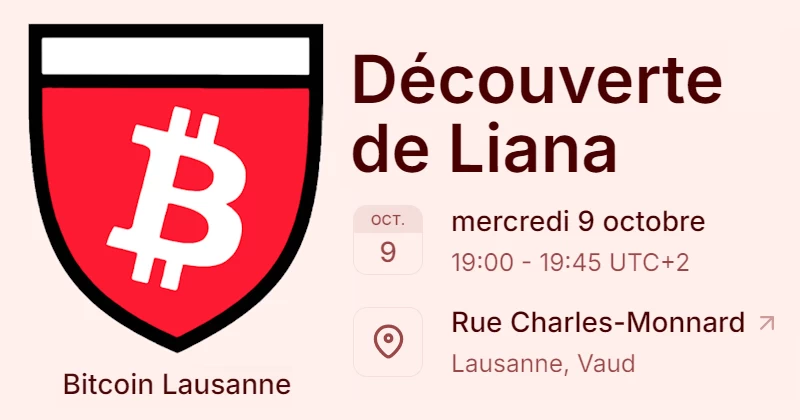 Workshop à Lausanne : Découverte du wallet Liana