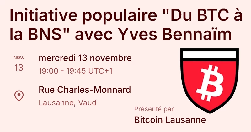 Bitcoin meetup à Lausanne