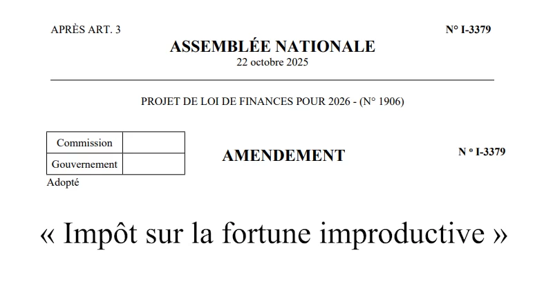 L’amendement I-3379 au PLF 2026 : Bitcoin taxé comme « fortune improductive » ?