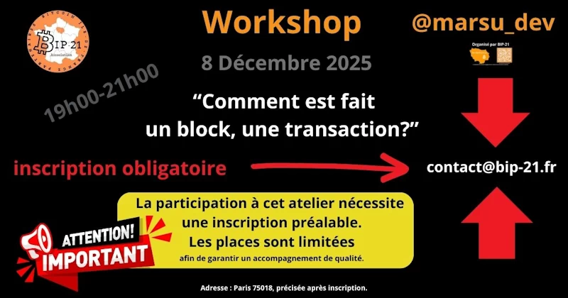 Atelier BIP21 : Blocs et transactions