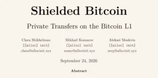 Shielded Bitcoin : une proposition pour des transactions privées sur Bitcoin