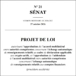 Le Sénat approuve un accord international d’échange de données sur les détenteurs d’actifs numériques